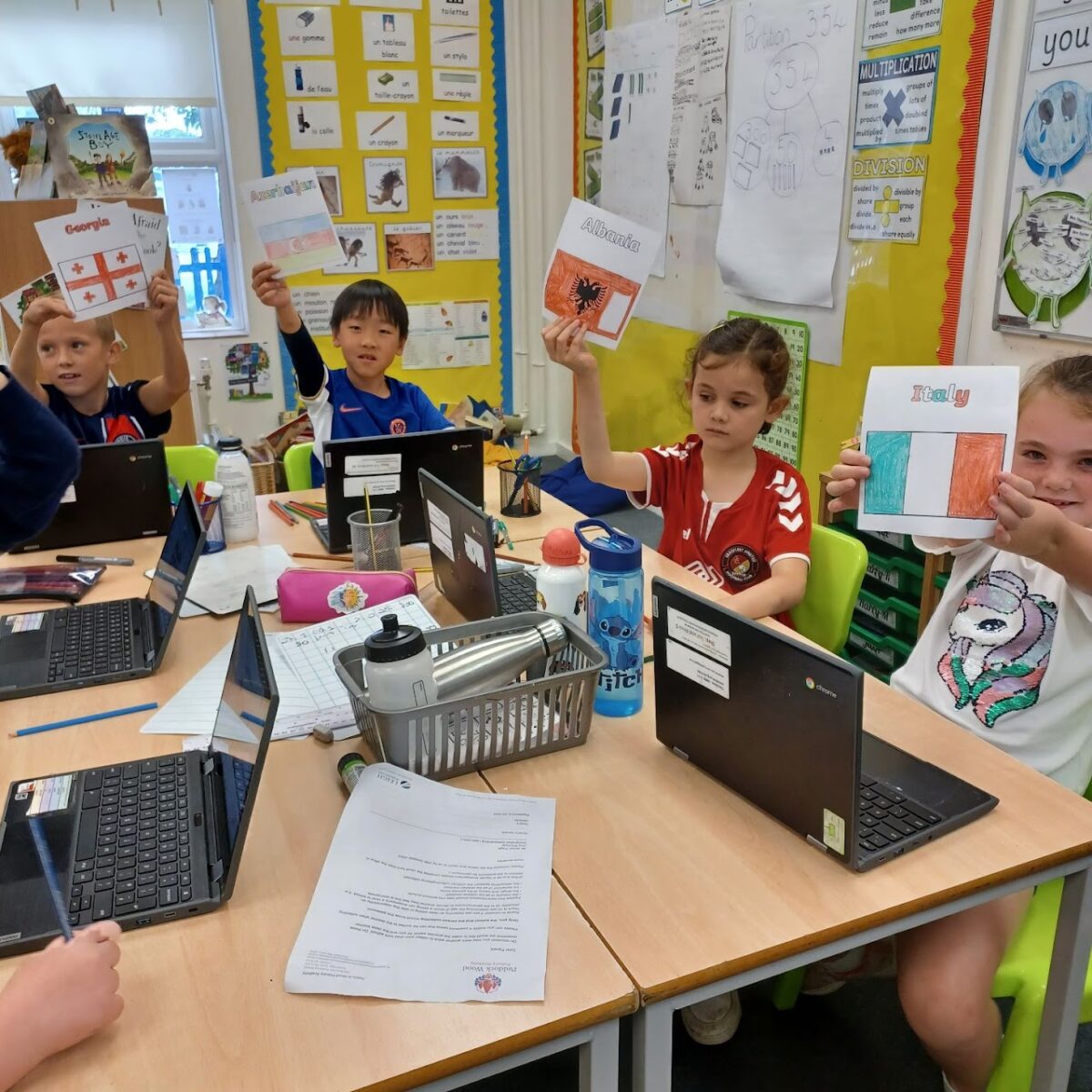 Children celebrating International Languages Day.