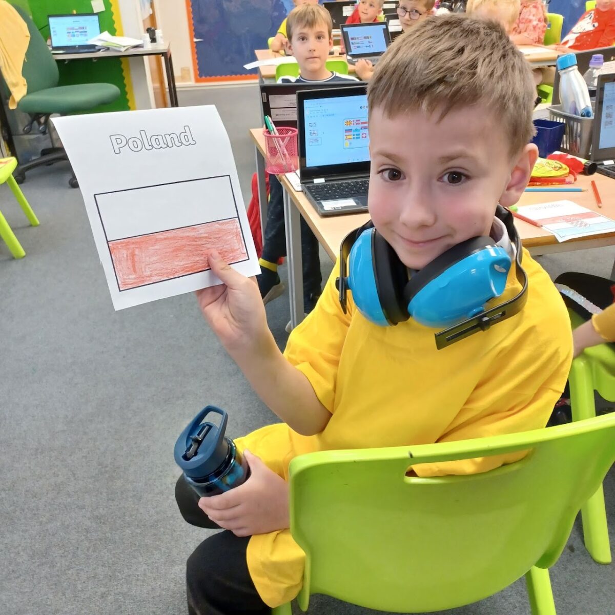 Children celebrating International Languages Day.